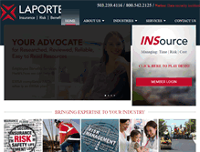 Tablet Screenshot of laporte-insurance.com